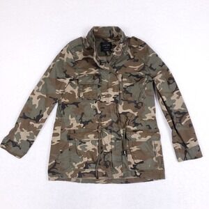 Love Tree Camo Military Utility Jacket Medium Woodland Green Cargo Field Safari